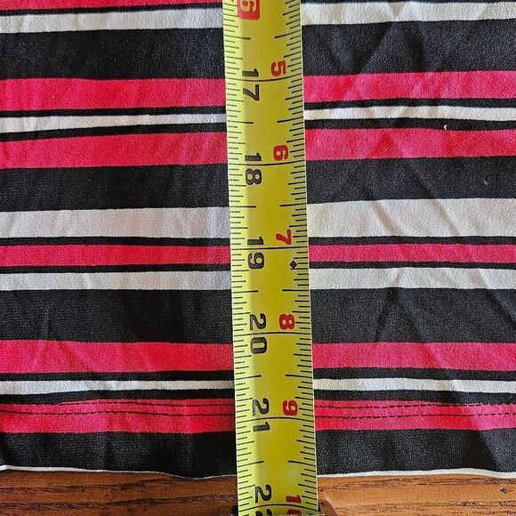 NWT Calvin Klein Size XL SLVLS Striped Blouse XL, White/Red/Black Career Layer - Picture 6 of 11